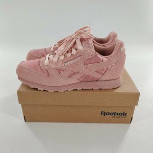 Reebok Pink Leather Satin Junior Sneakers with‎ Box Size 4